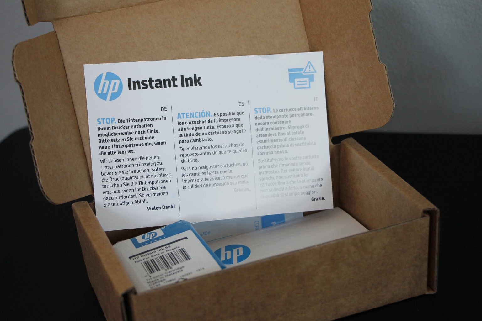 HP Instant Ink Tintennachschub