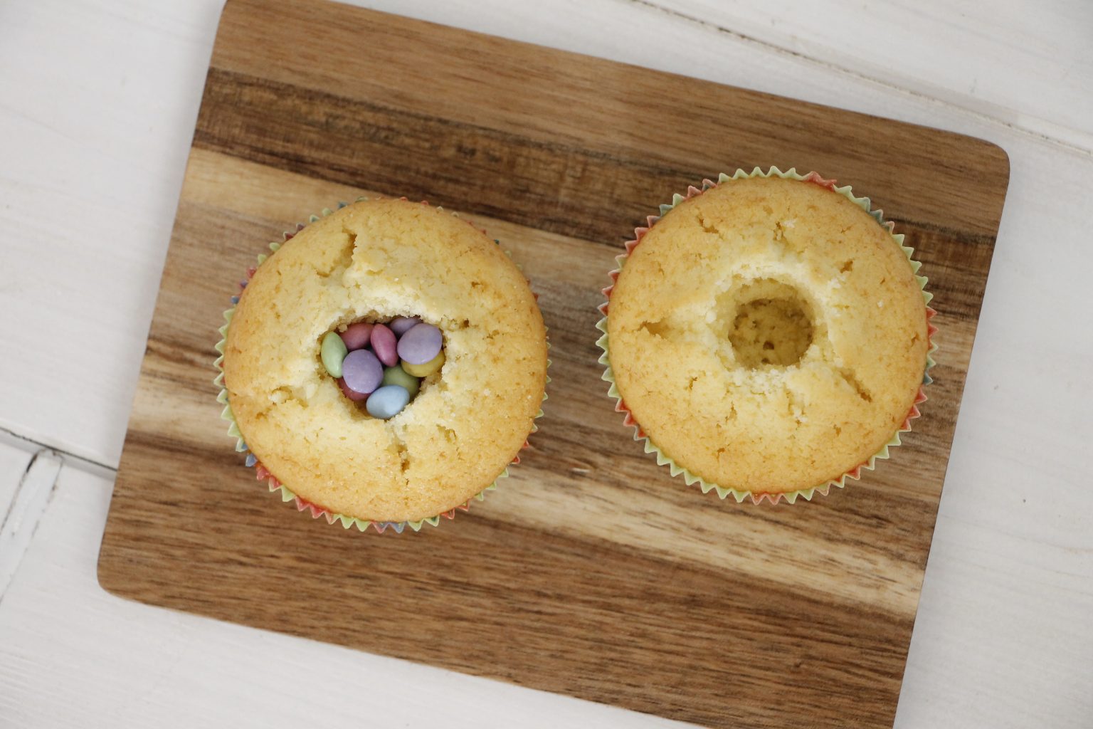 gefüllte Muffins mit Smarties