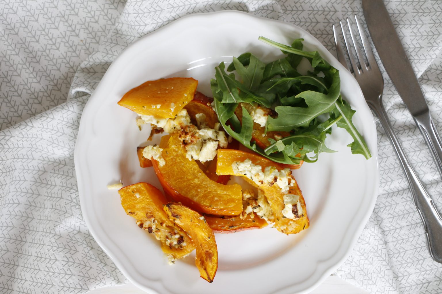 gebackener Kürbis mit Feta