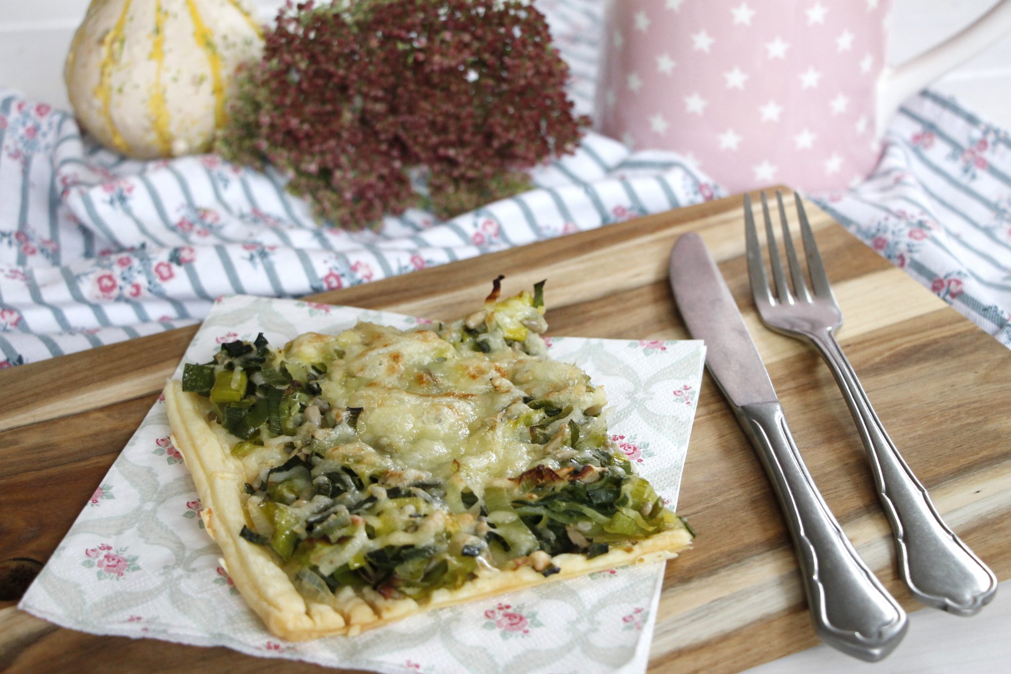 Rezept: Porreekuchen mit Blätterteig - Lavendelblog