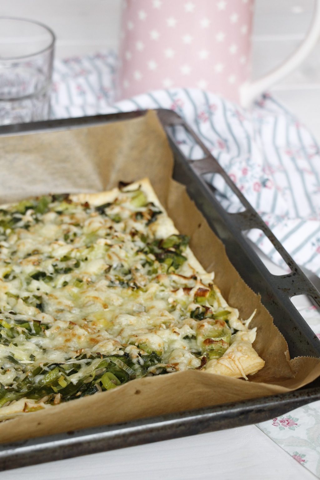 Rezept: Porreekuchen mit Blätterteig - Lavendelblog