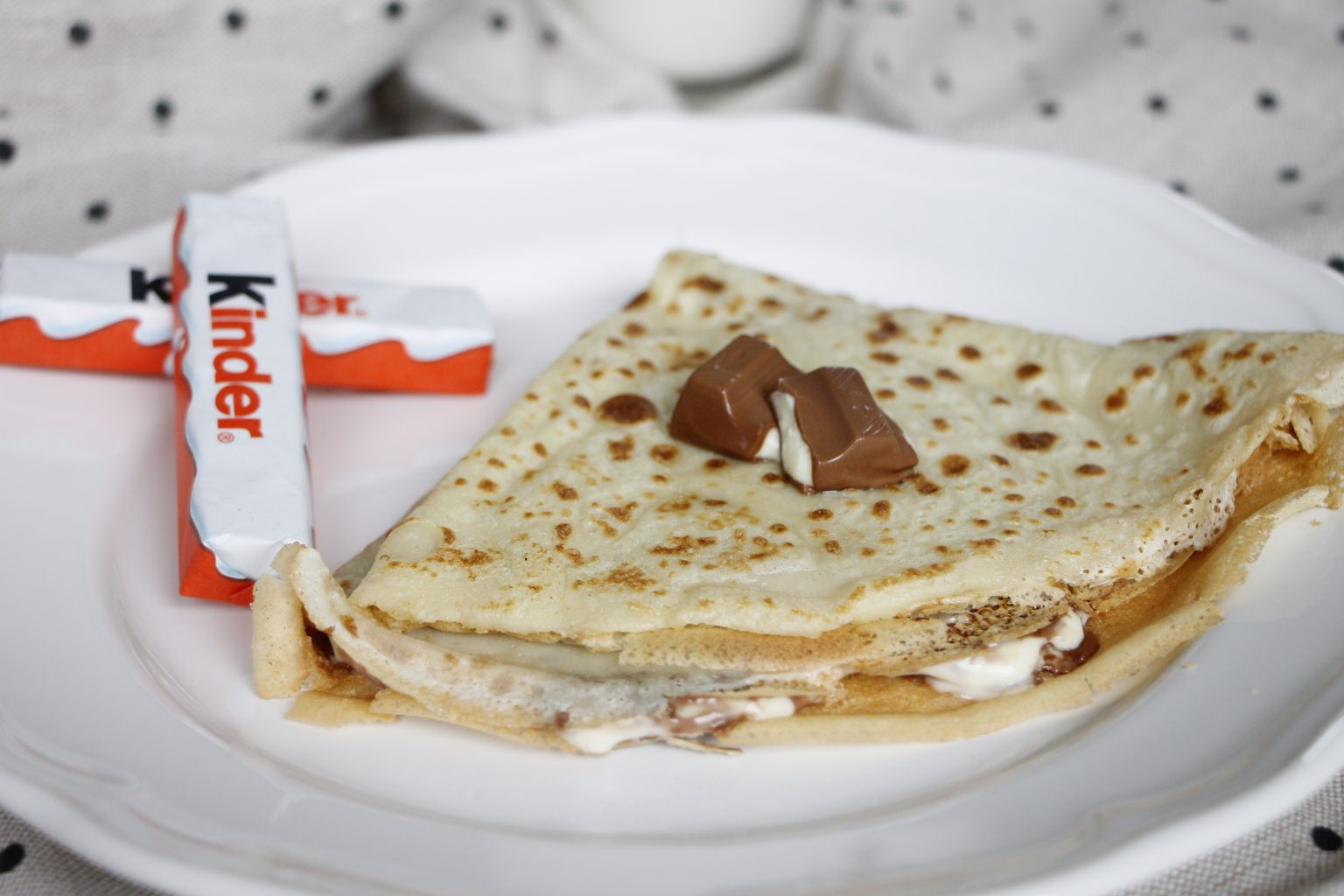 Kinderschokolade Rezept - Crêpes mit kinder Schokolade