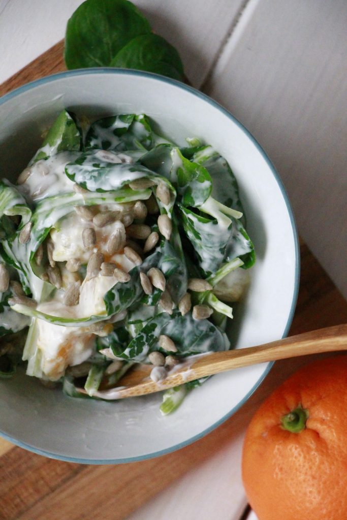 Rezept Feldsalat mit Orange und Joghurtsoße