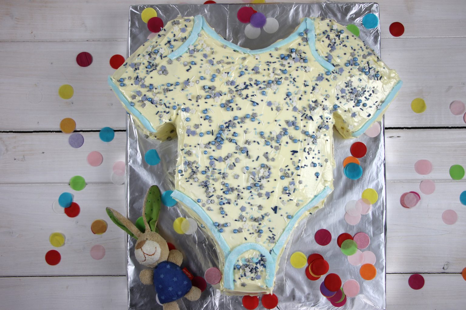 Babyparty Kuchen blau