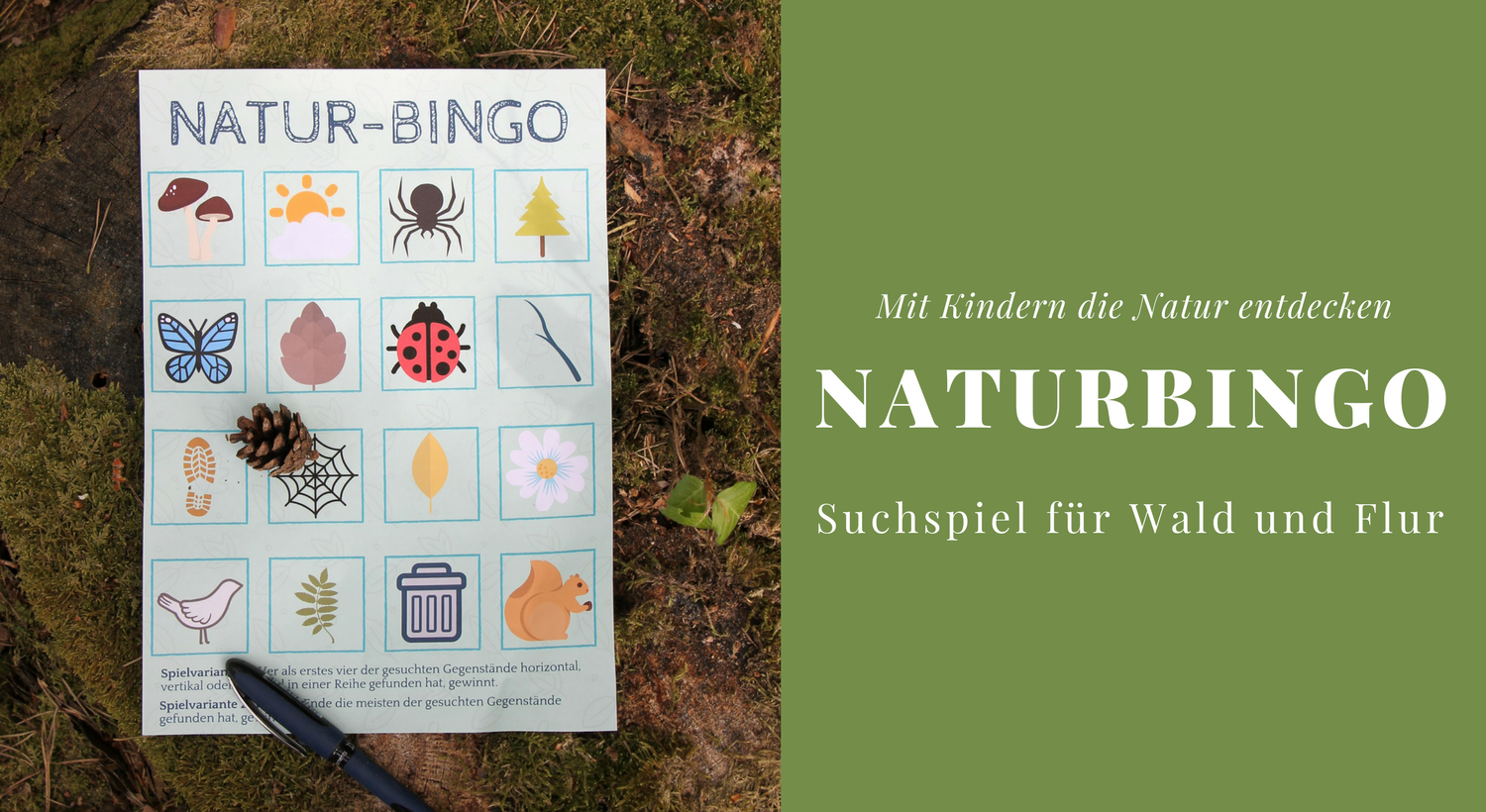 Natur-Bingo Spiel