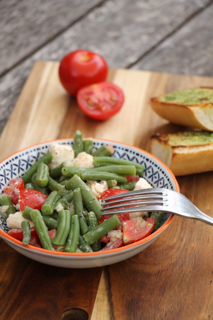 Rezept: Bohnensalat mit Feta und Tomate - Lavendelblog