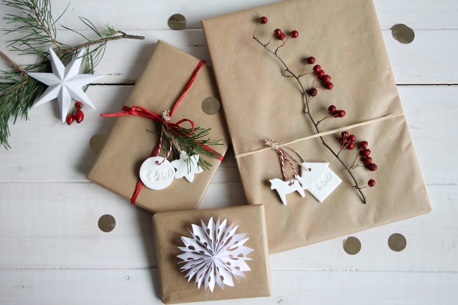 Weihnachtsgeschenke schlicht verpacken Ideen