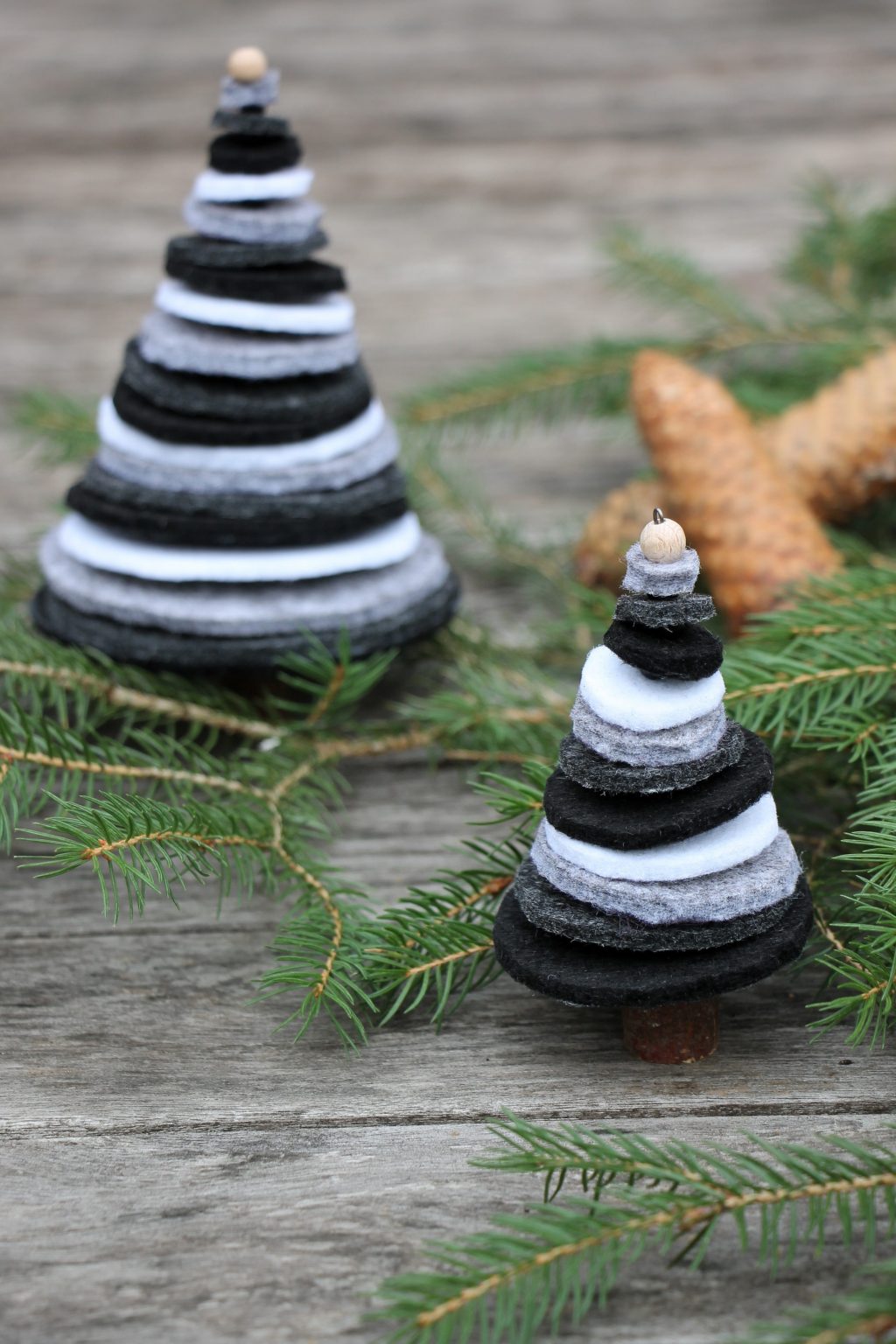 FilzTannenbäume als Weihnachtsdeko oder Tannenbaumschmuck