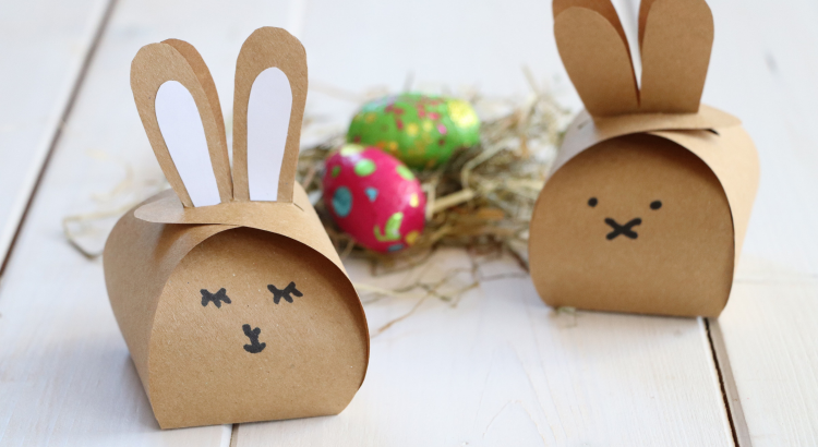 Hase Geschenkschachtel basteln Ostern