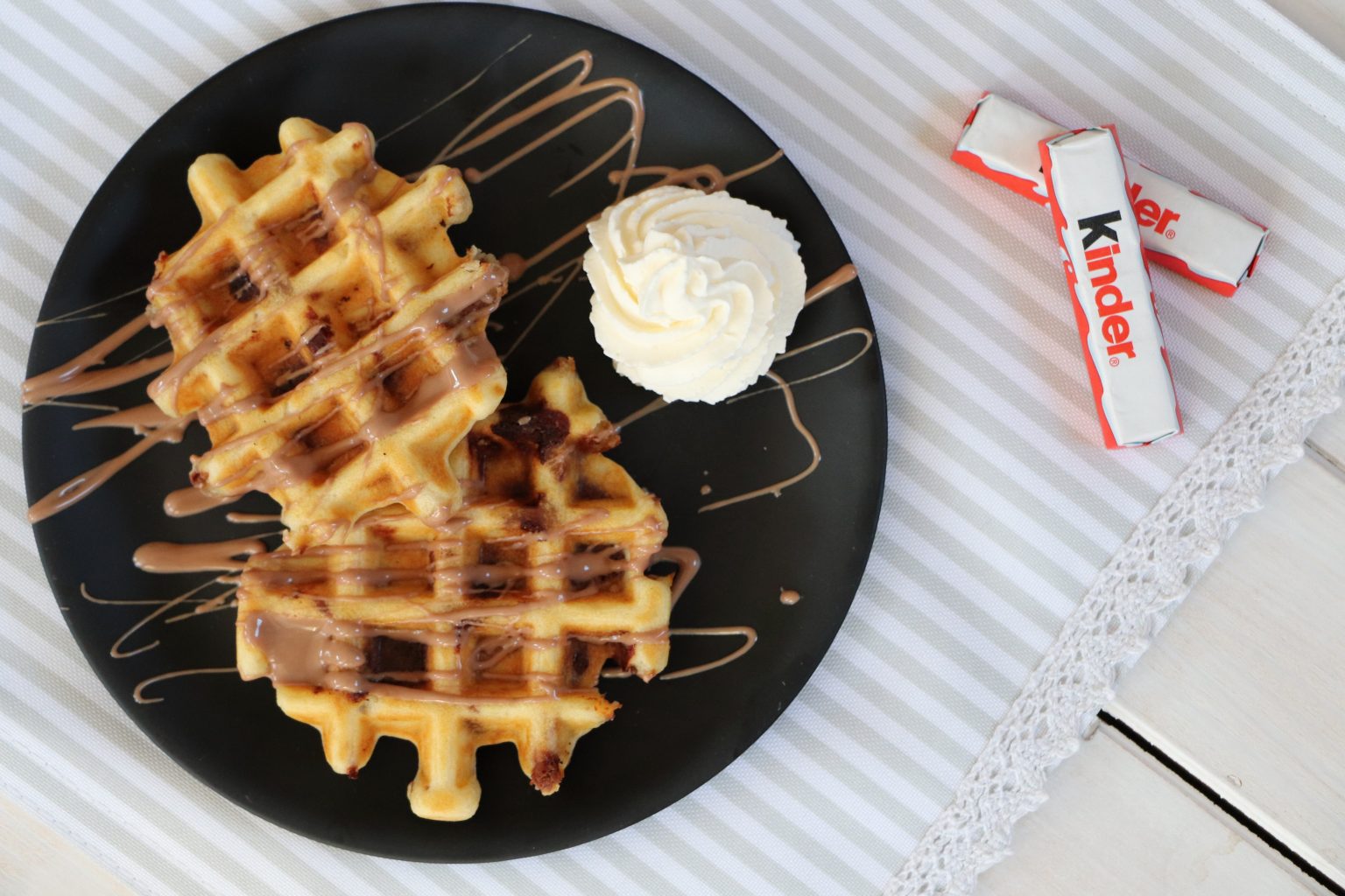 belgische Waffeln mit Kinderschokolade Rezept