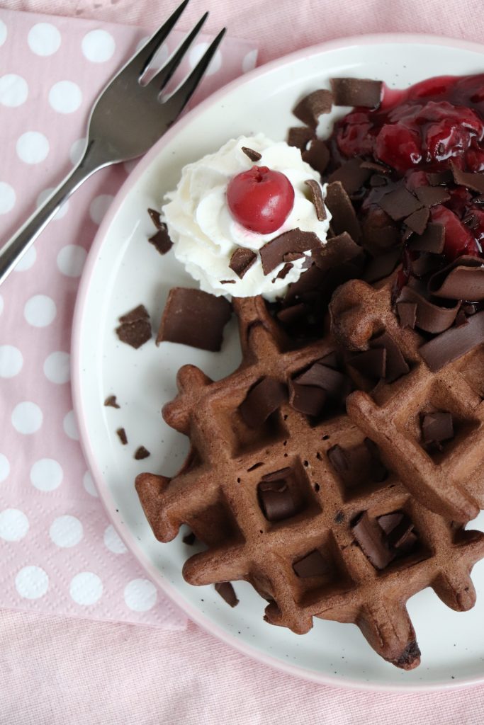 Rezept: Schwarzwälder-Kirsch-Waffeln - Lavendelblog