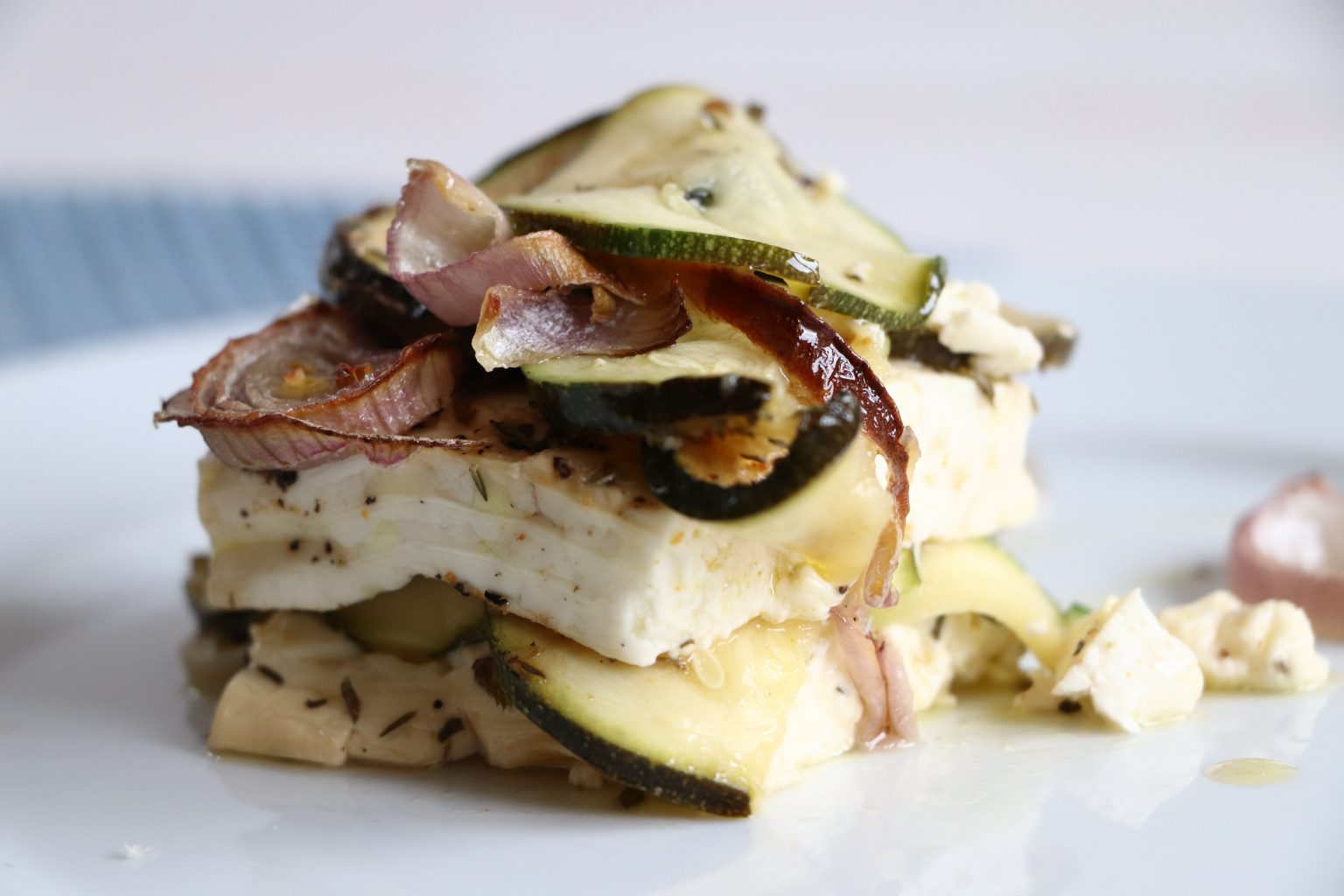 gebackener Feta mit Zucchini