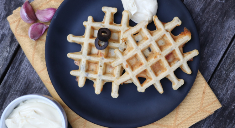 Rezept herzhafte Waffeln Parmesan