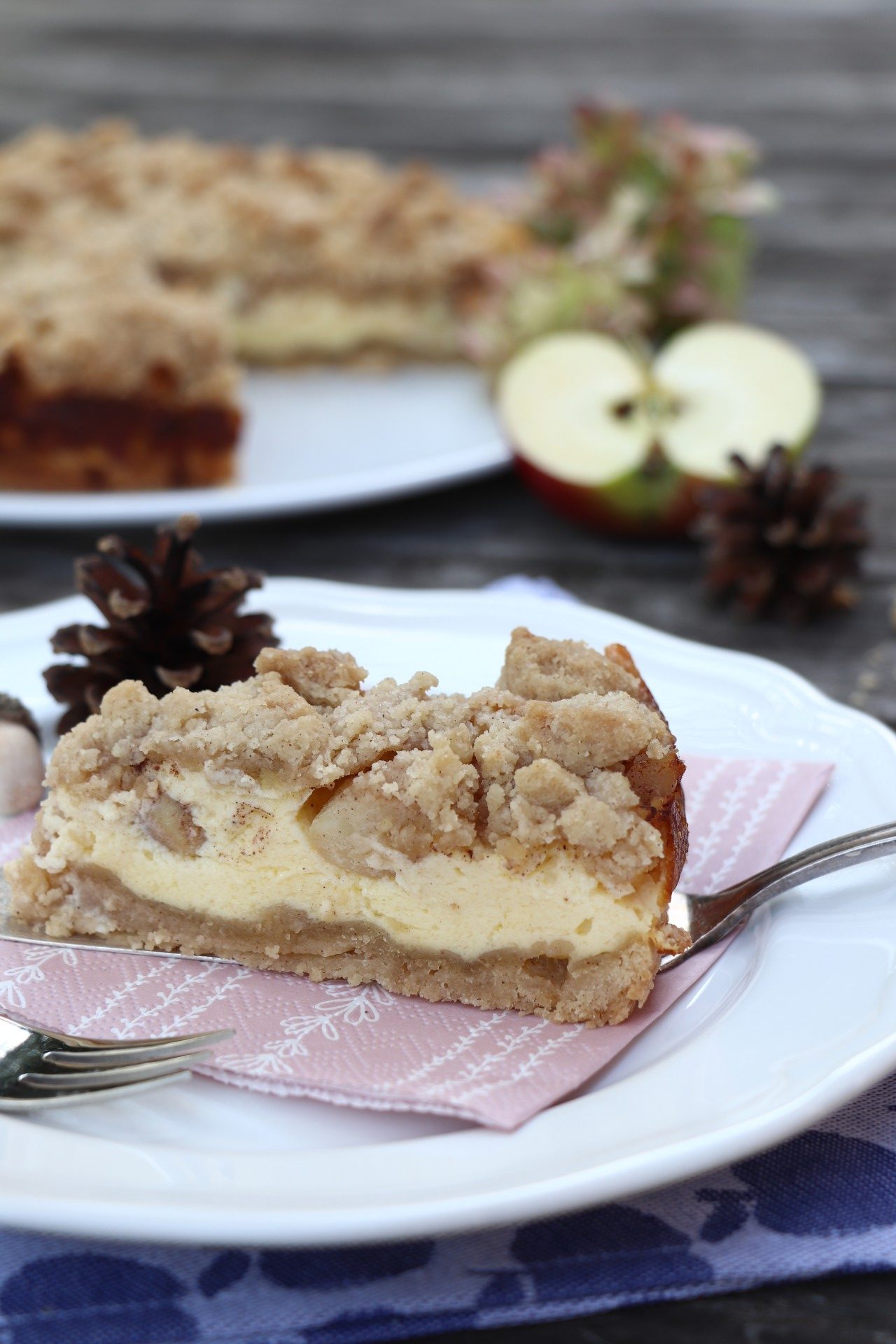 Herbst-Rezept: Apfel-Käsekuchen mit Streusel - Lavendelblog