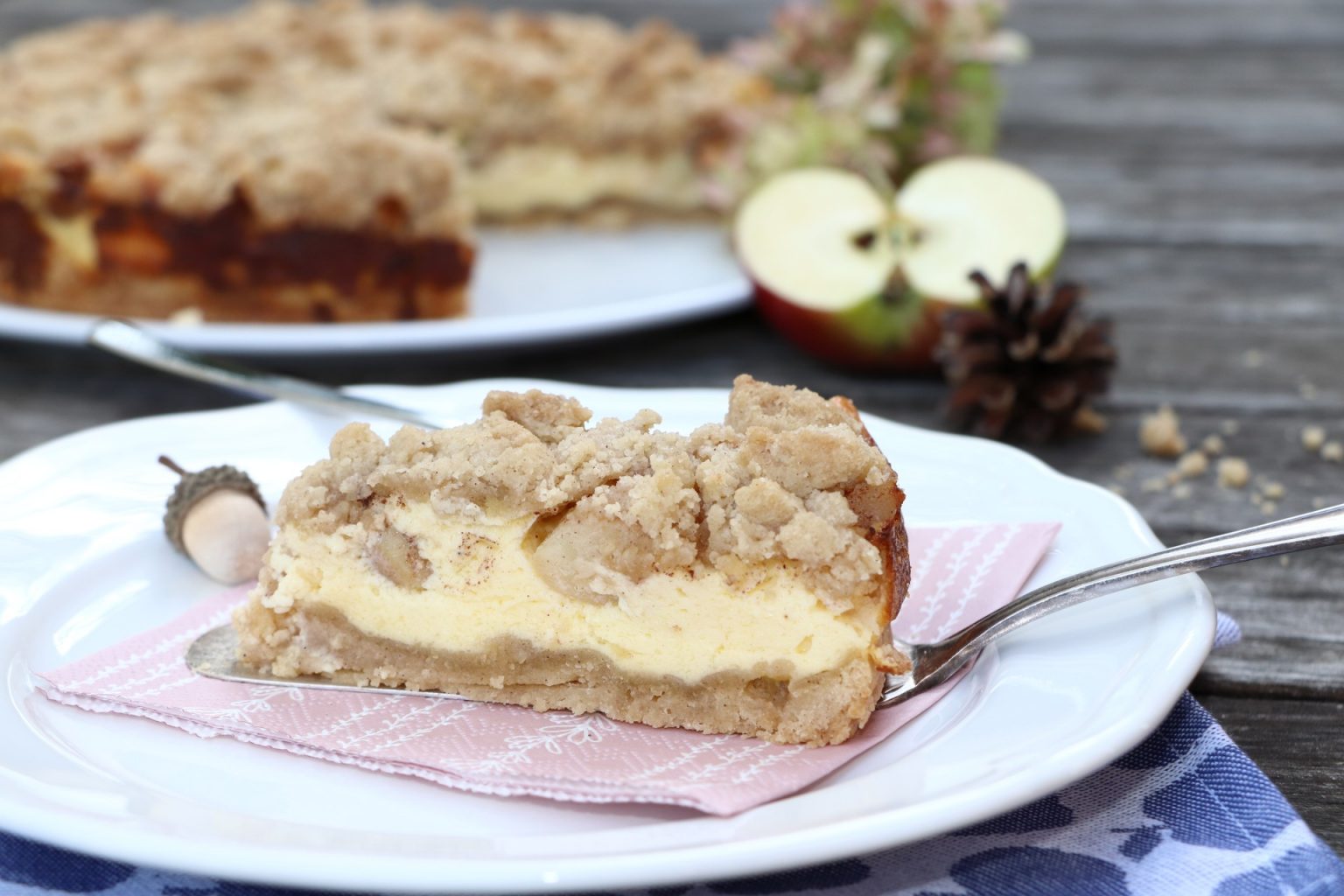 Herbst-Rezept: Apfel-Käsekuchen mit Streusel - Lavendelblog