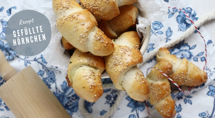 Rezept: Gefüllte Hörnchen - perfekt als herzhafter Snack - Lavendelblog