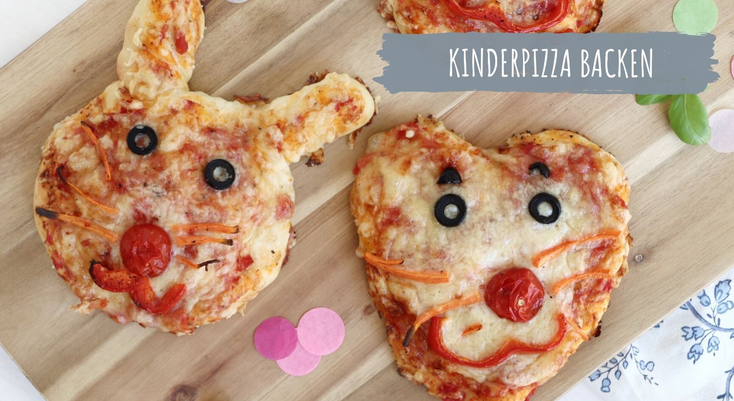 Kinderpizza backen: Lustige Pizza-Tiere und Pizza-Gesichter - Lavendelblog