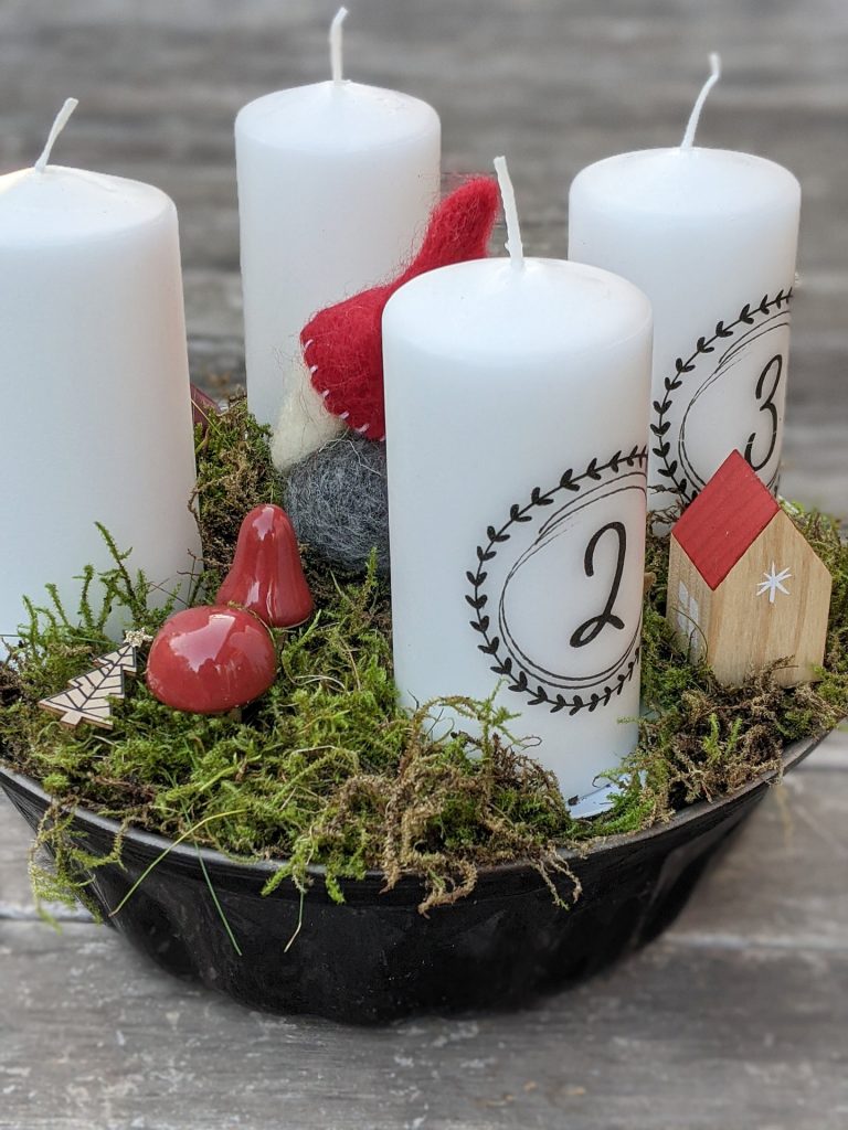 Gugelhupf-Adventskranz DIY