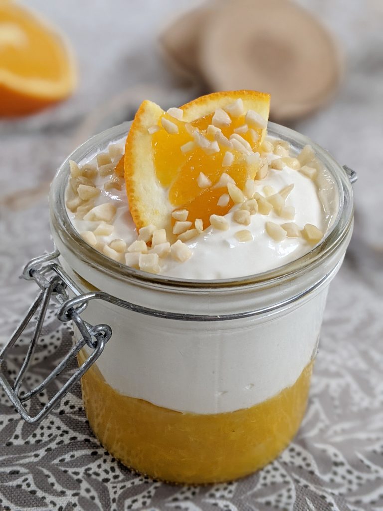 Orangen-Dessert im Glas