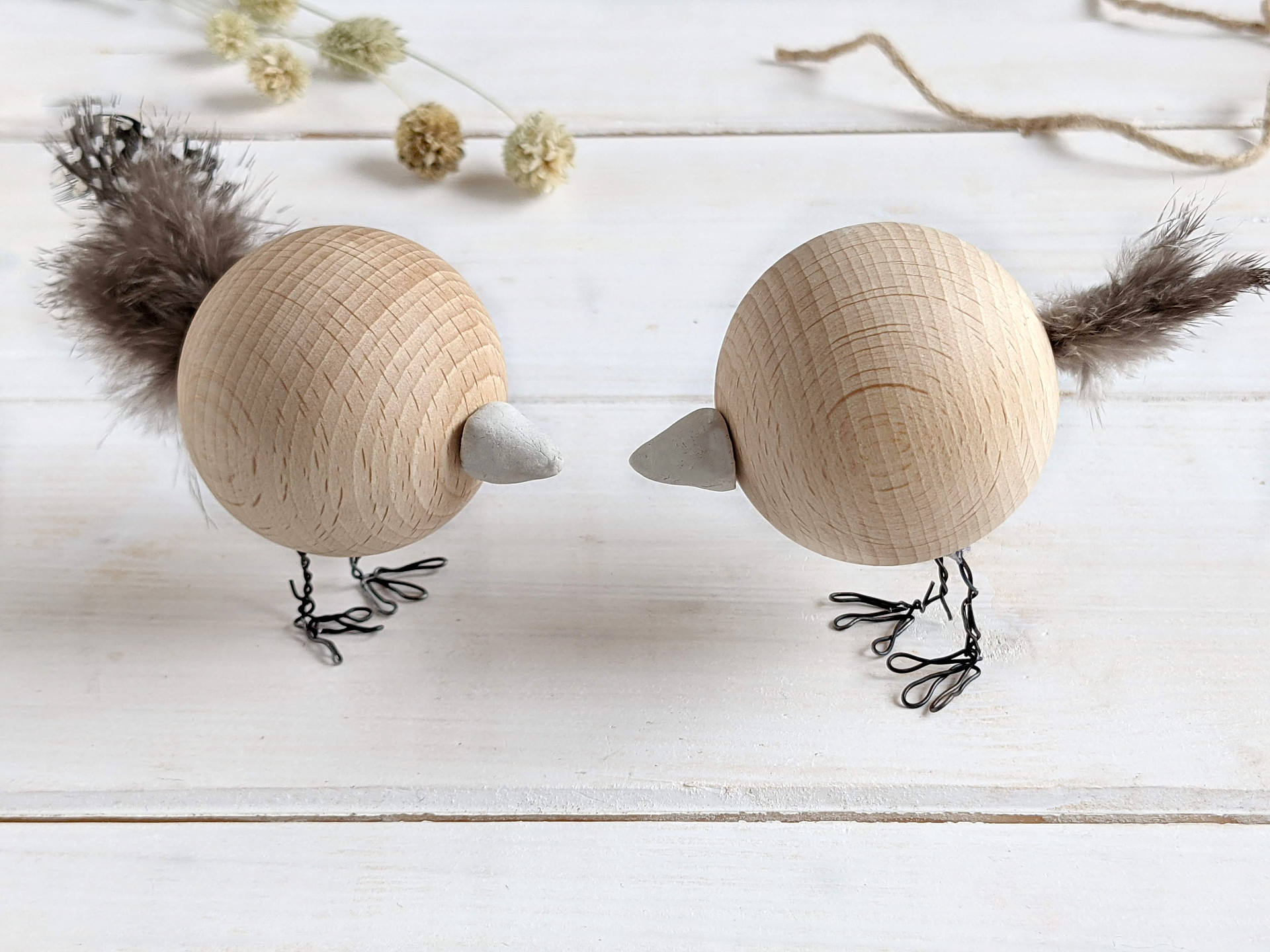 DIY Holzkugel-Vögel