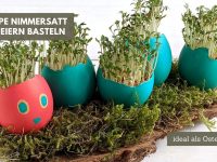 DIY: Eier-Raupe-Nimmersatt als Osterdeko basteln