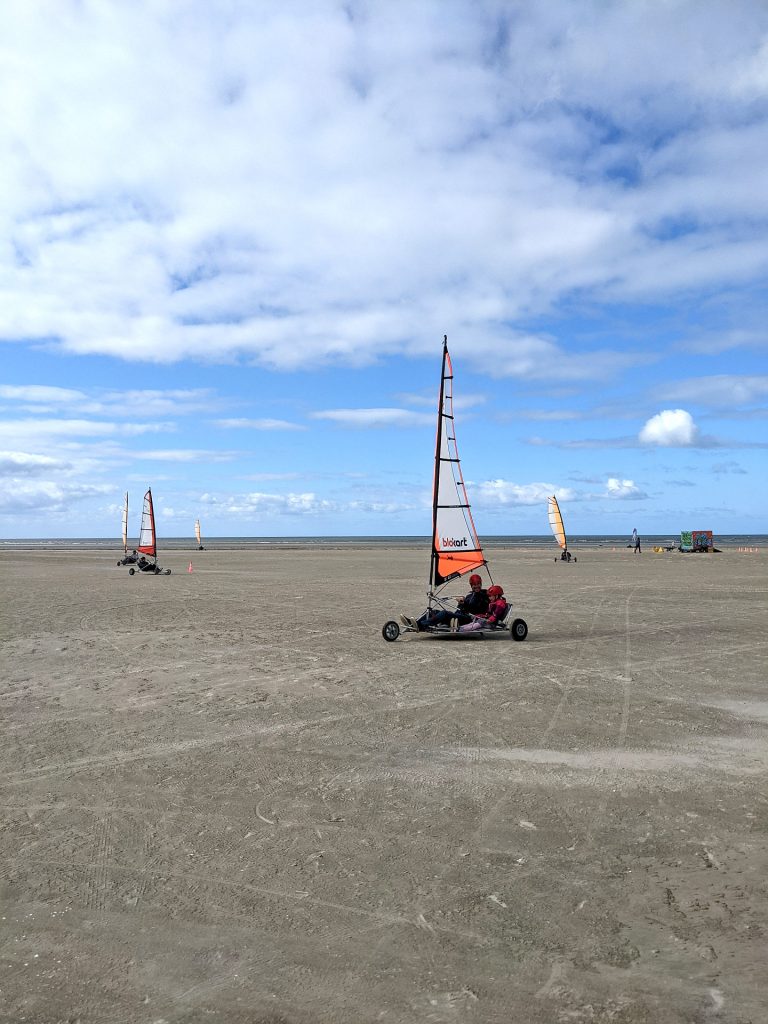 Blokart fahren Fanø mit Kindern