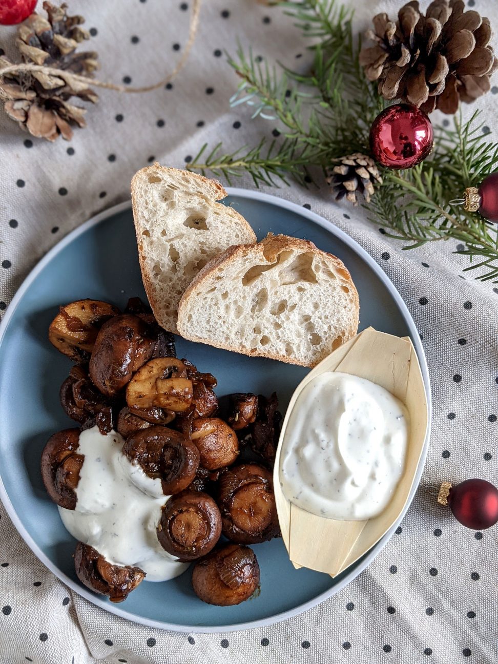 Champignons wie vom Weihnachtsmarkt