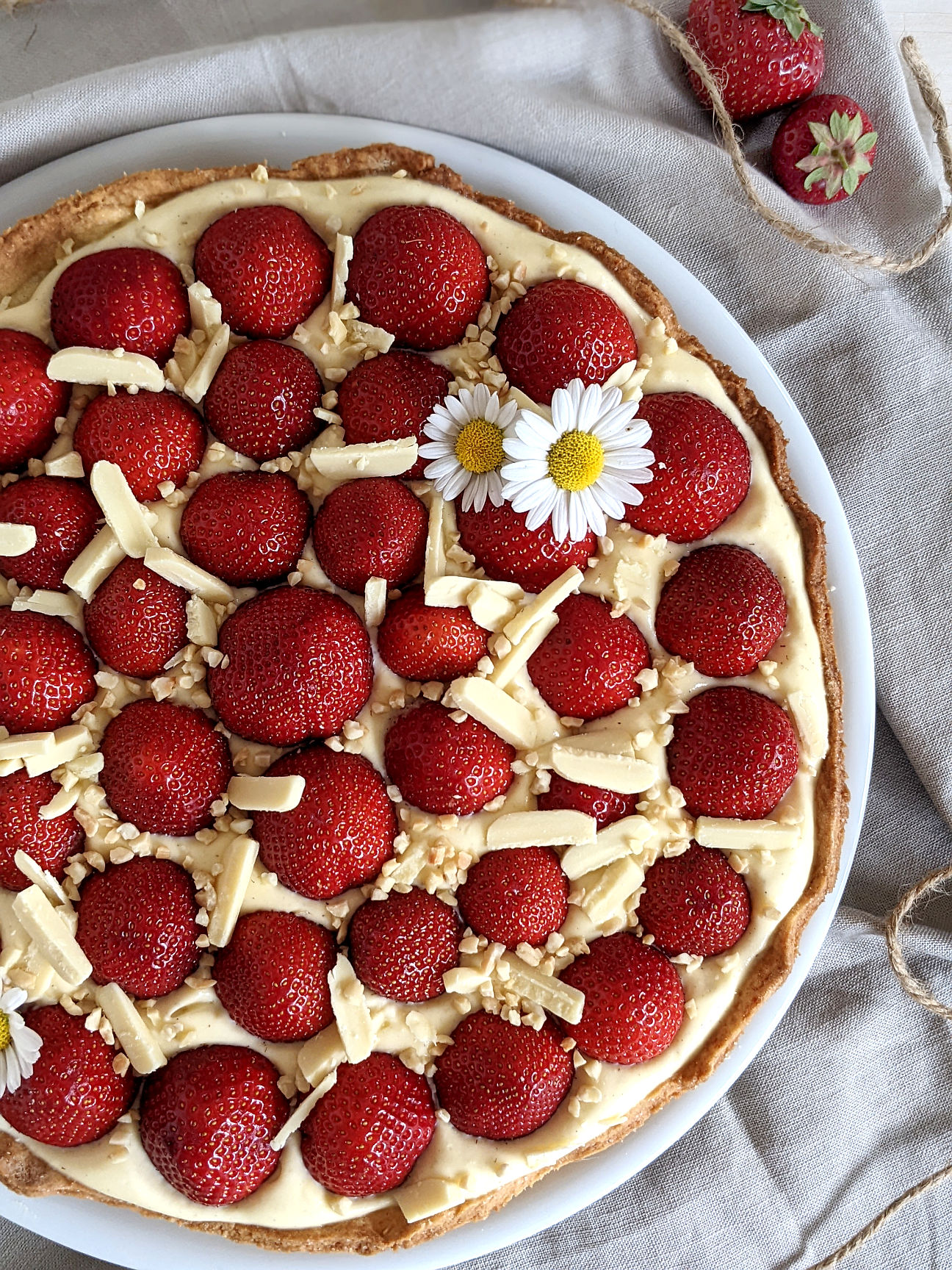 Erdbeertarte weiße Schokolade