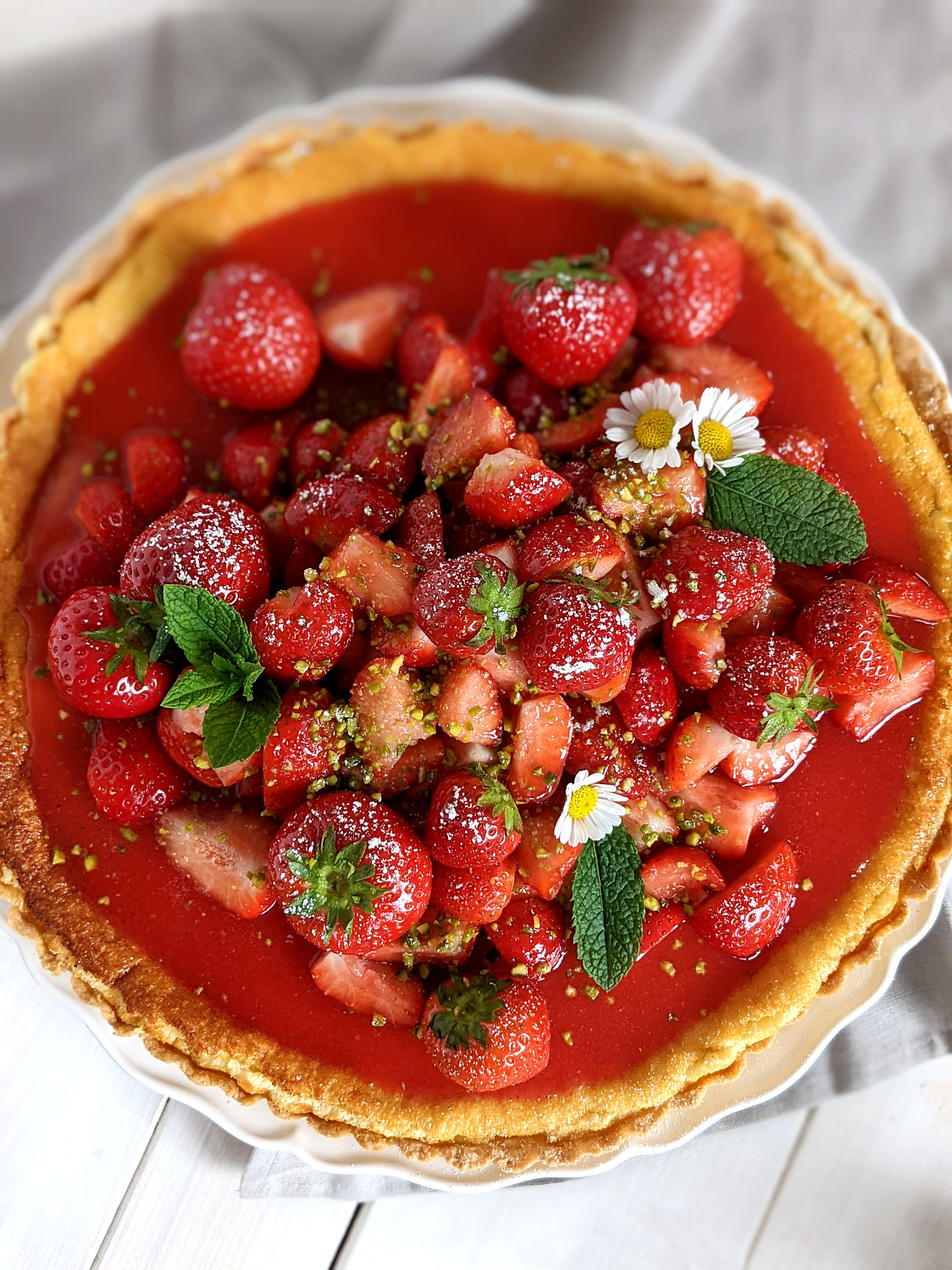 Rezept Schmand-Tarte Erdbeeren