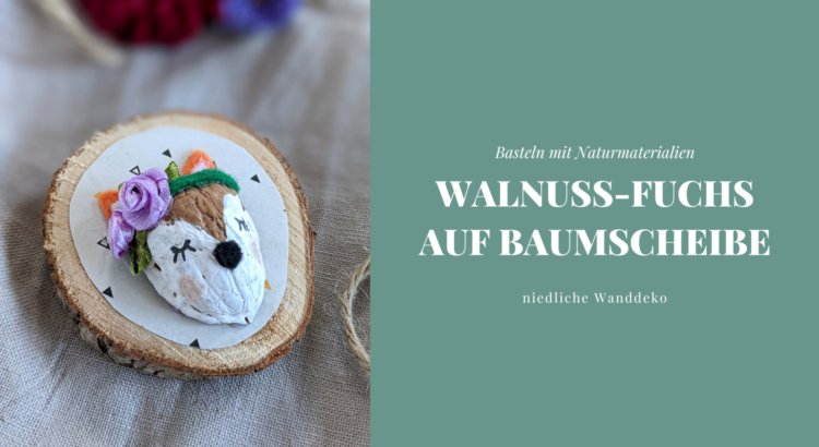 Herbst DIY Walnuss Schale