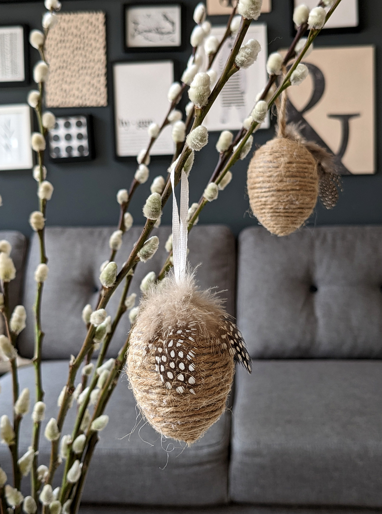 DIY: Jute-Ostereier als schlichte Osterdeko basteln - Lavendelblog