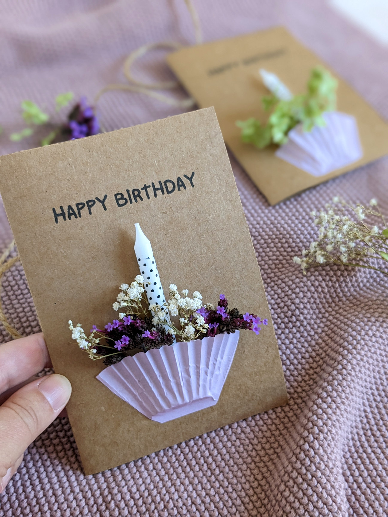 DIY Muffinf rmchen Geburtstagskarte Basteln Lavendelblog
