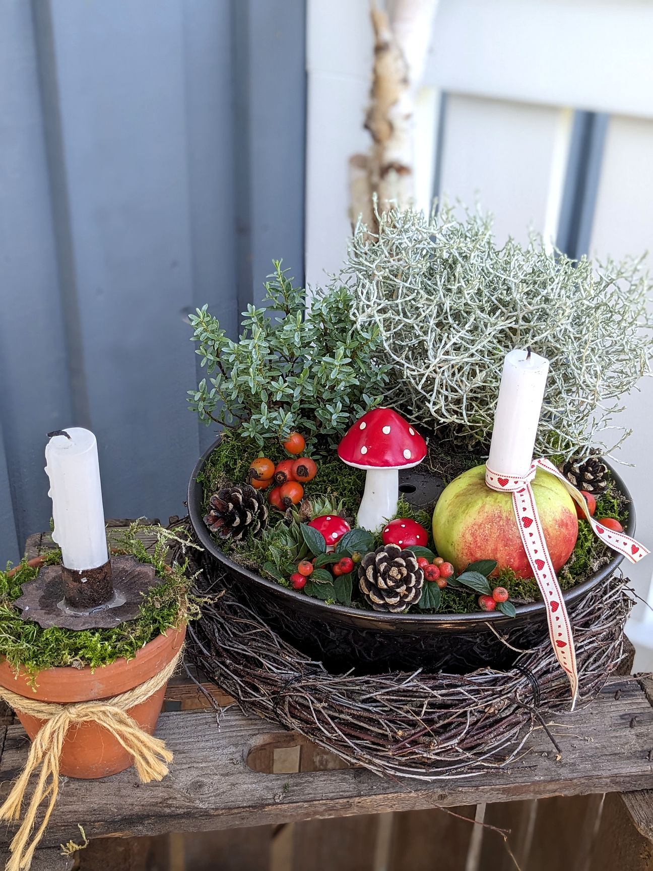 Herbstdeko Hauseingang außen