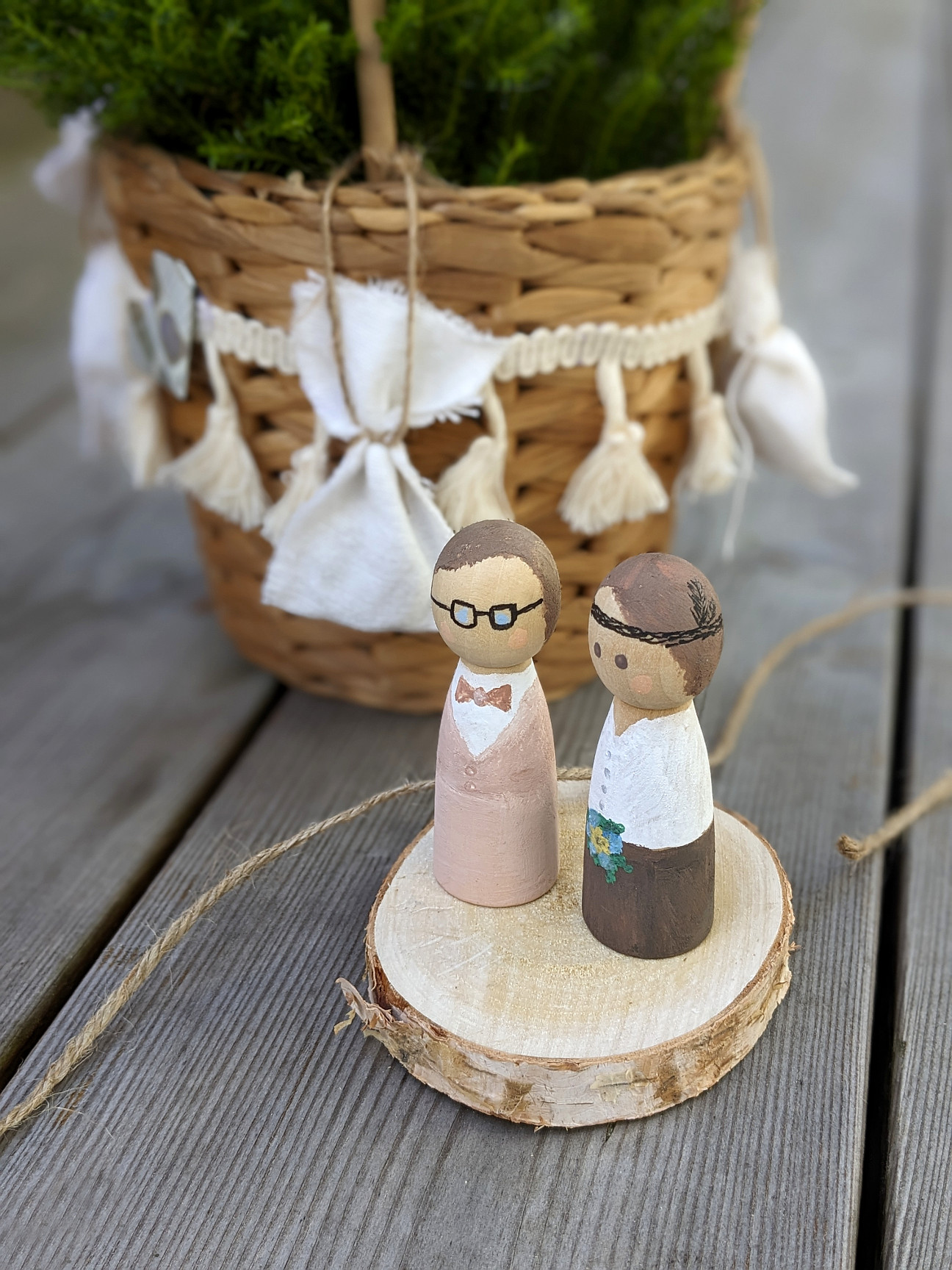 Holzfiguren Brautpaar DIY