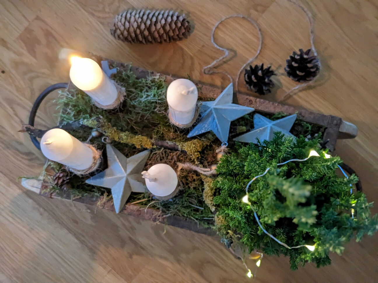 Ziegelform-Adventskranz Ideen modern