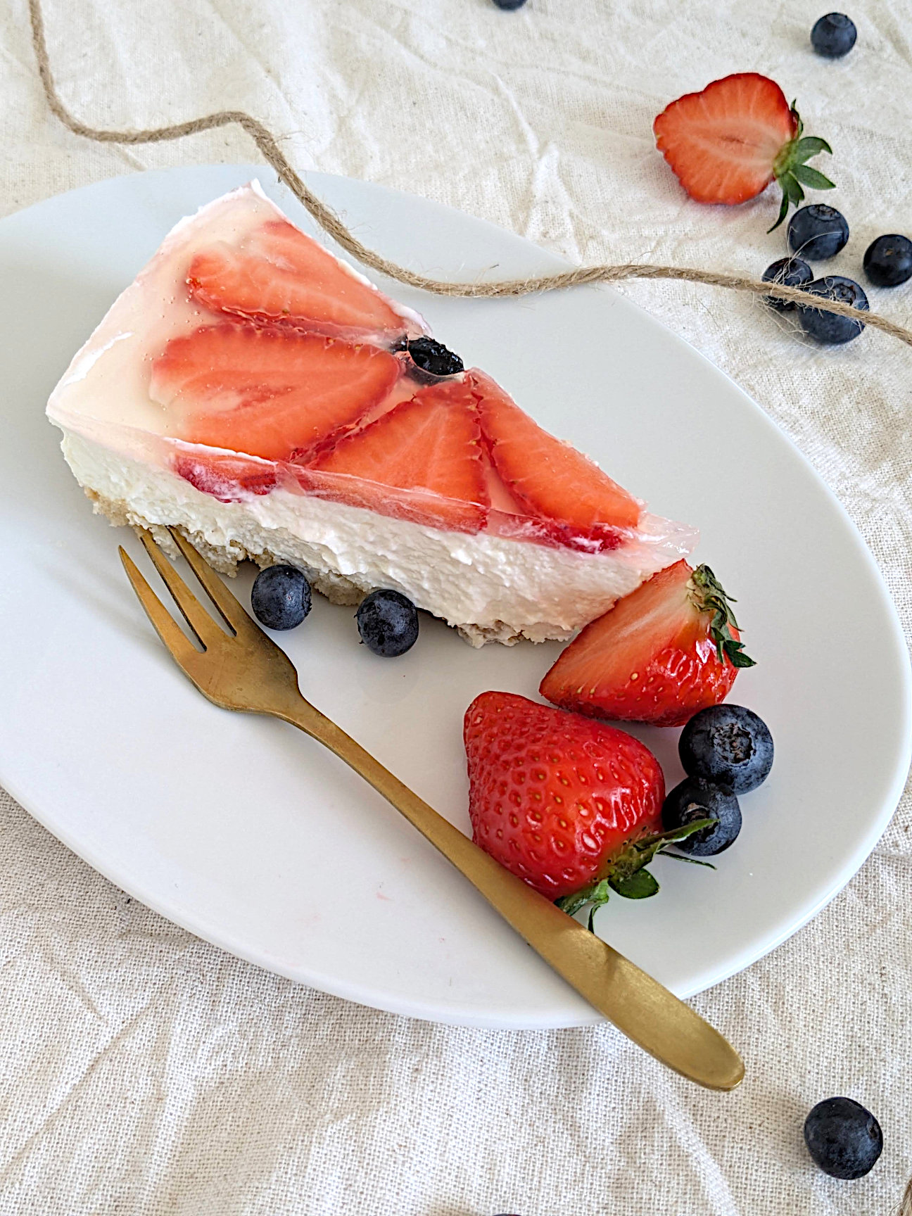 Erdbeeren Blumen Kuchen