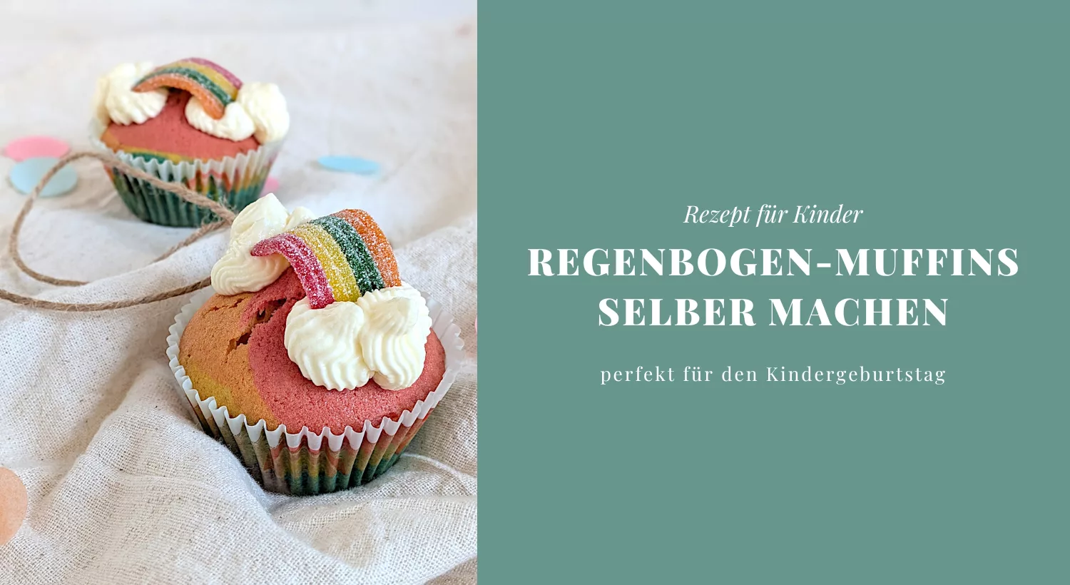 Rezept: Regenbogen-Muffins backen - Lavendelblog