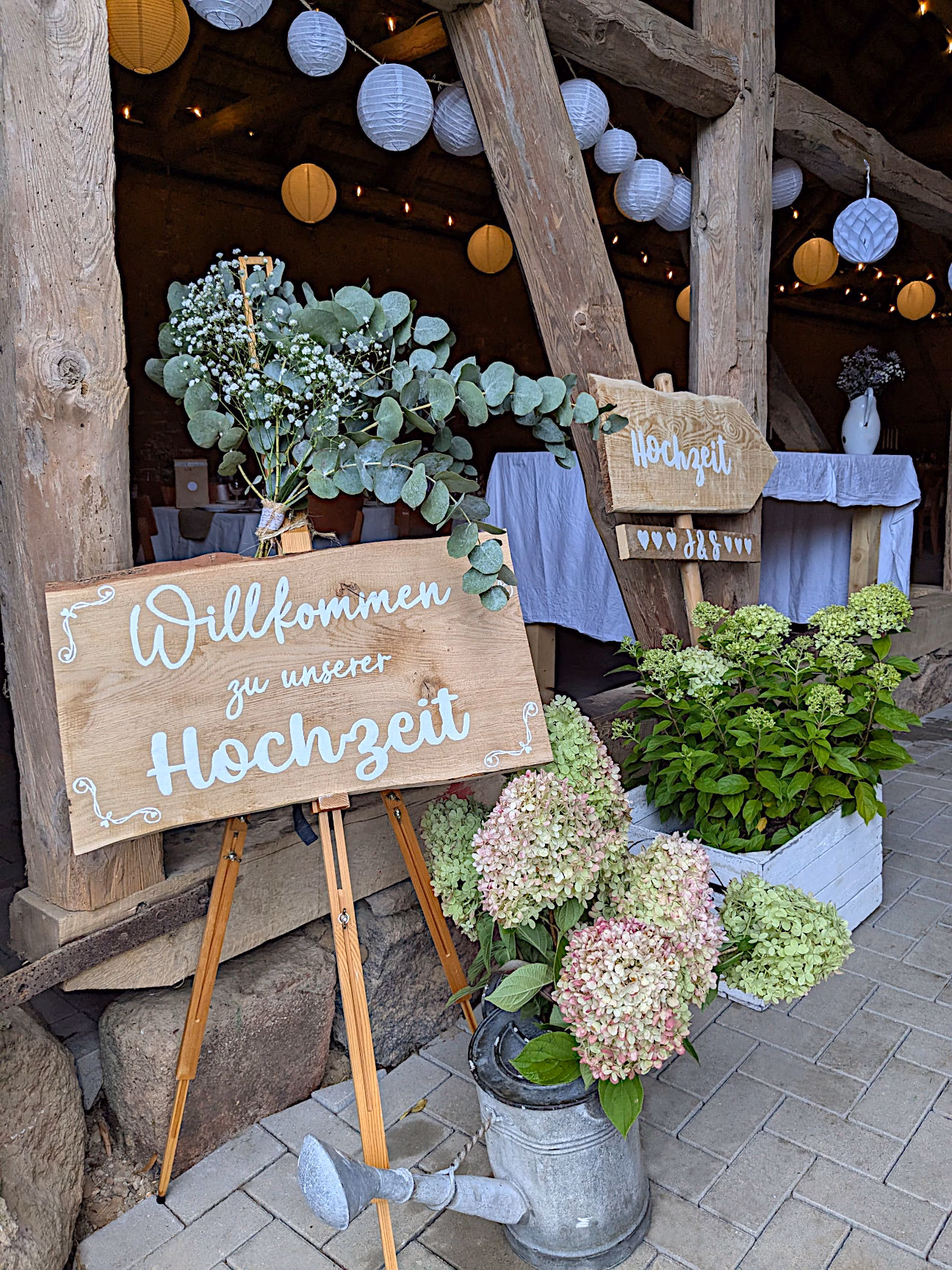 Hochzeit Willkommensschild DIY