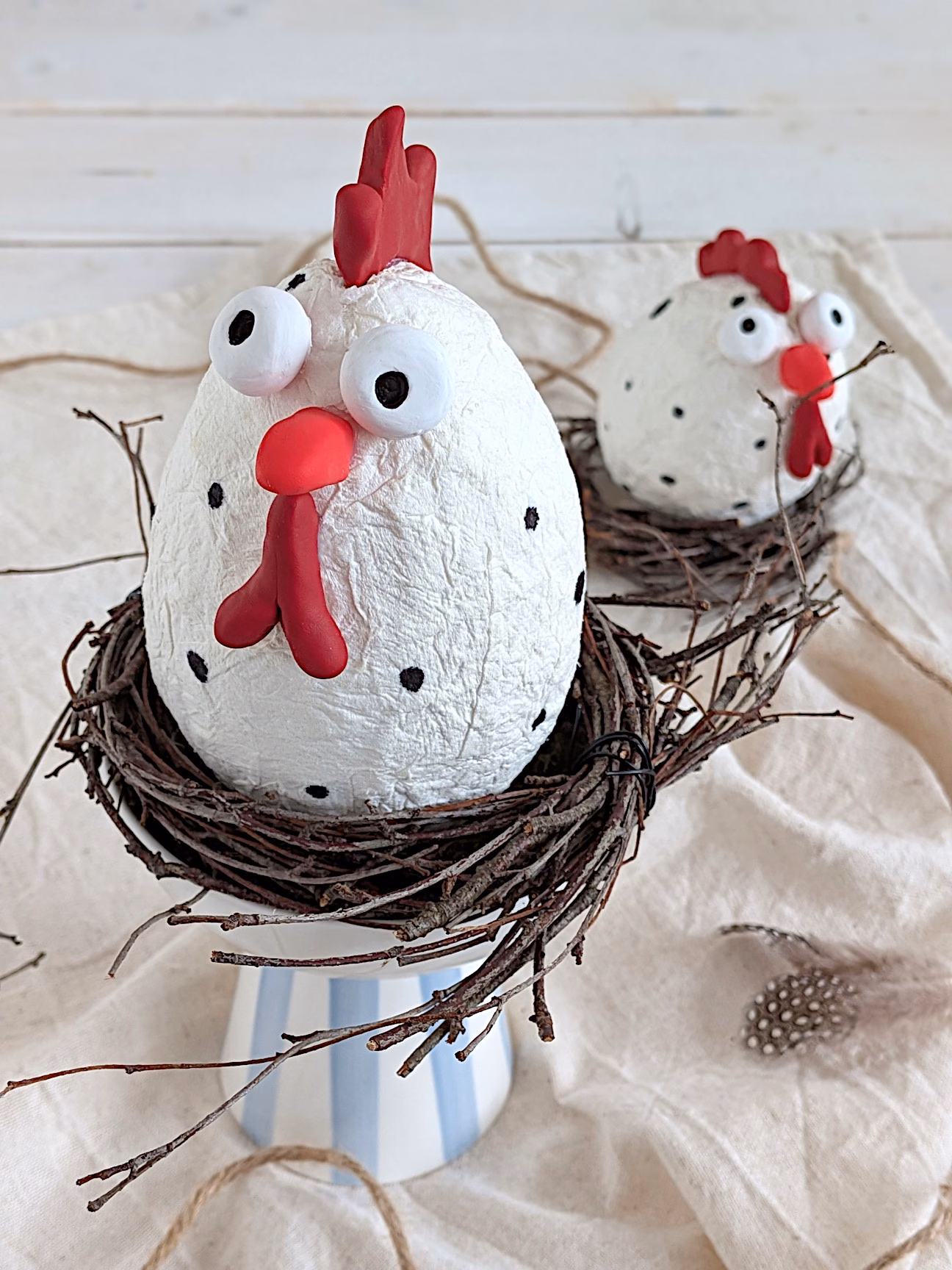 Huhn basteln Klopapier