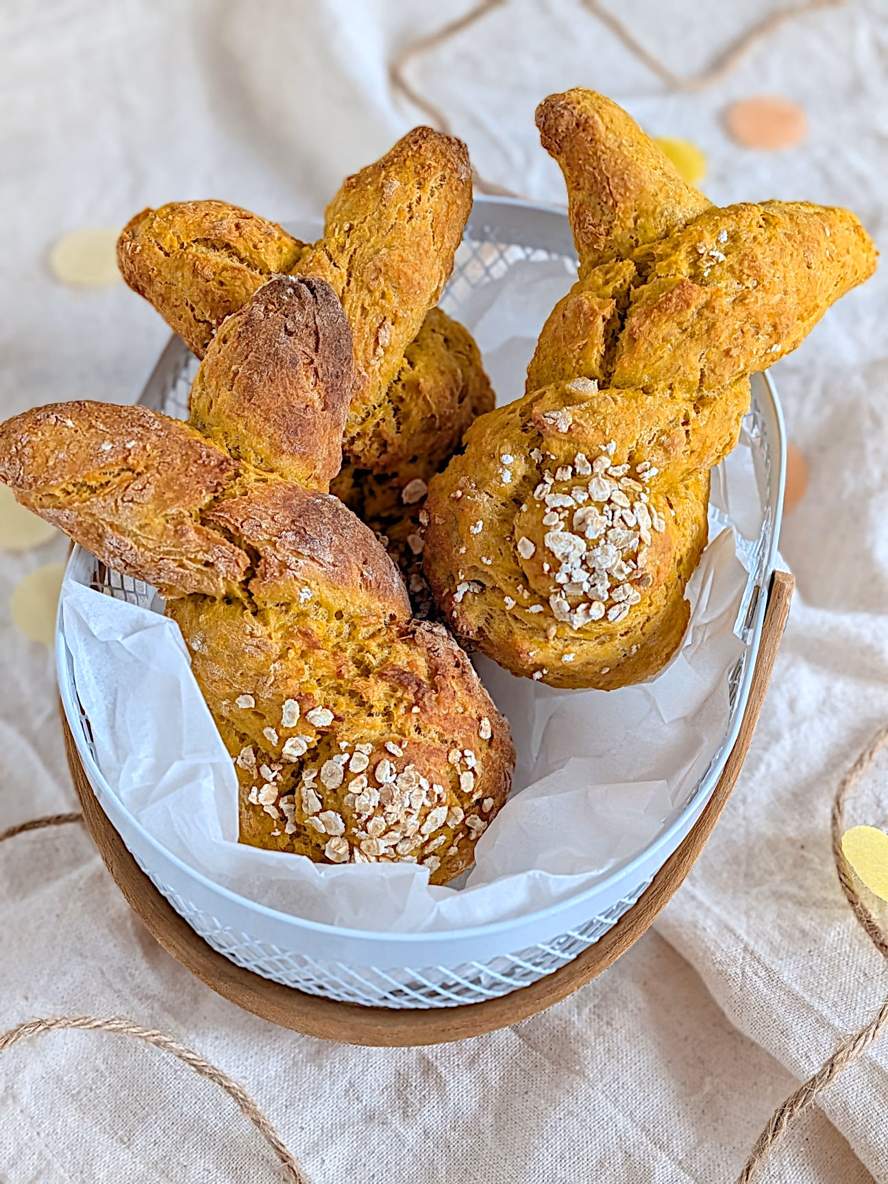 Osterrezepte Möhren Brötchen Hasen
