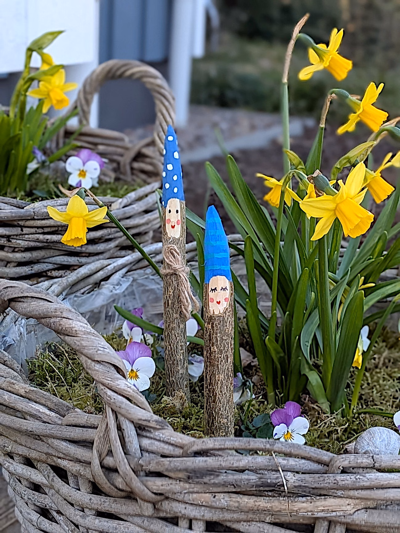 Blumentopf Stecker selber machen Stockwichtel DIY