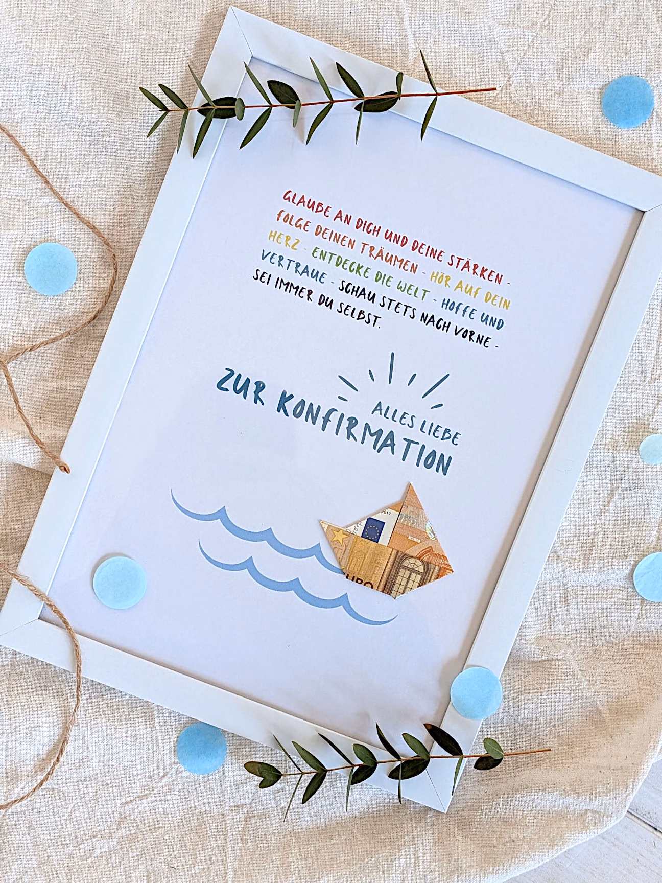 Konfirmation Geldgeschenk basteln