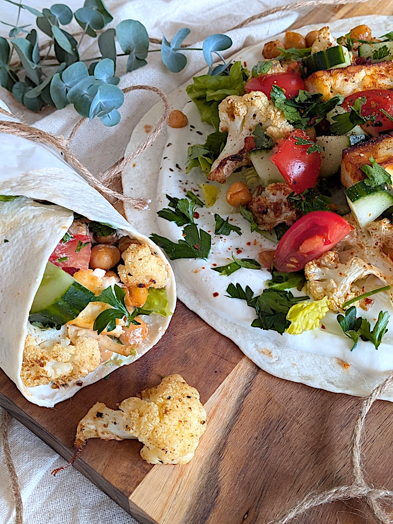 Halloumi Wrap mit Kichererbsen Rezept