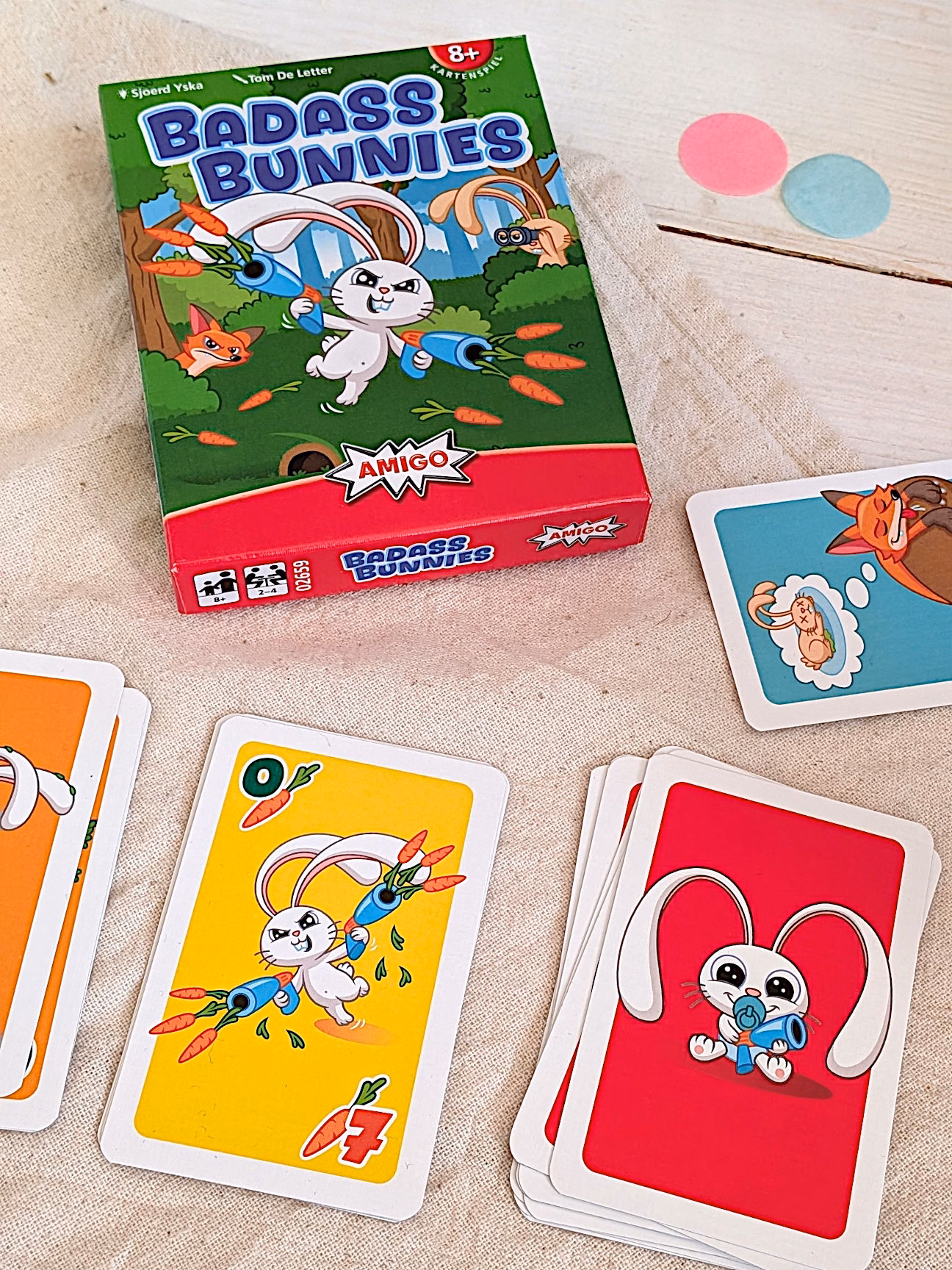 witzige Kartenspiele Badass Bunnies
